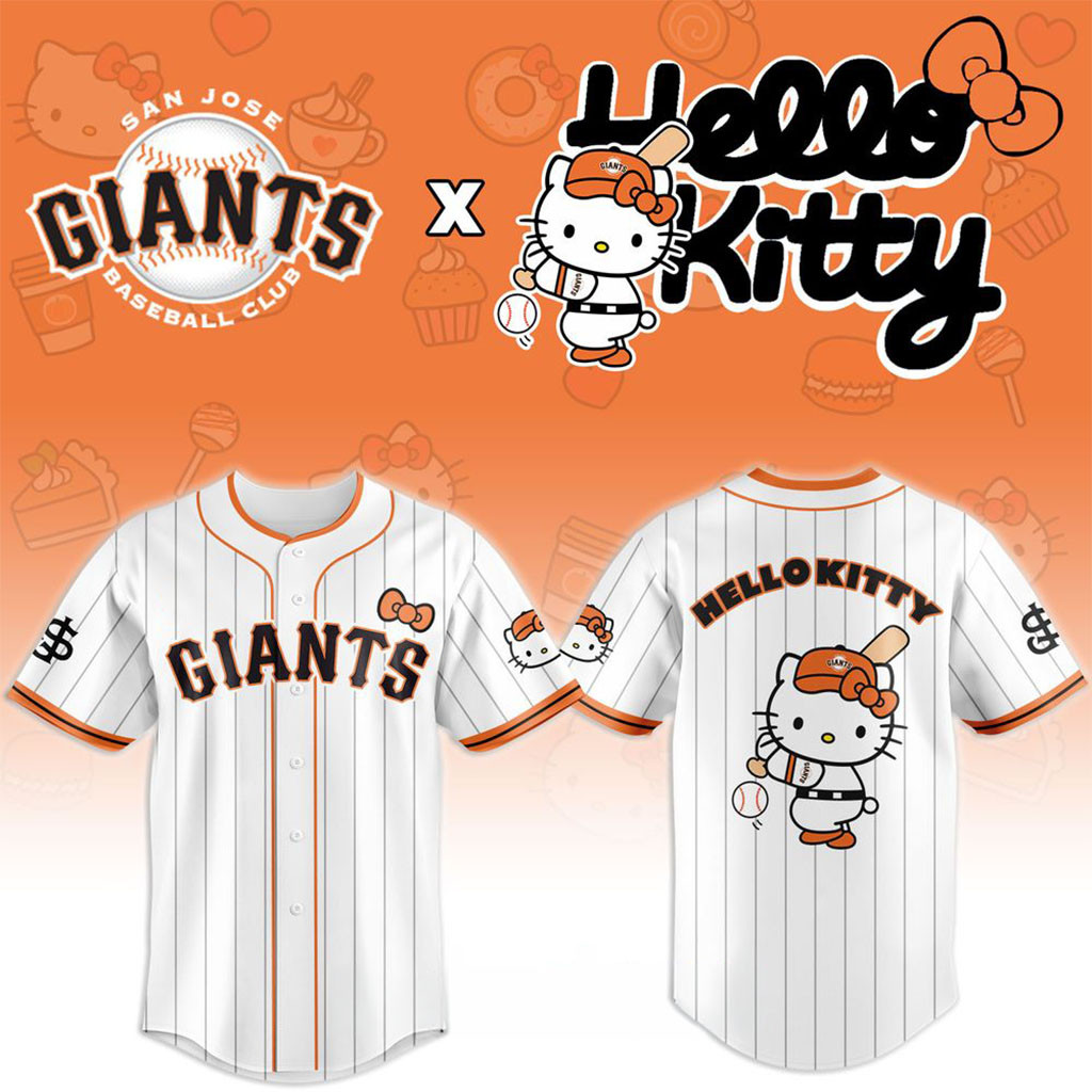 San Jose Giants X Hello Kitty Night 2026 Baseball Jersey HG SJ Giants Merch Cute Gift For Game Day