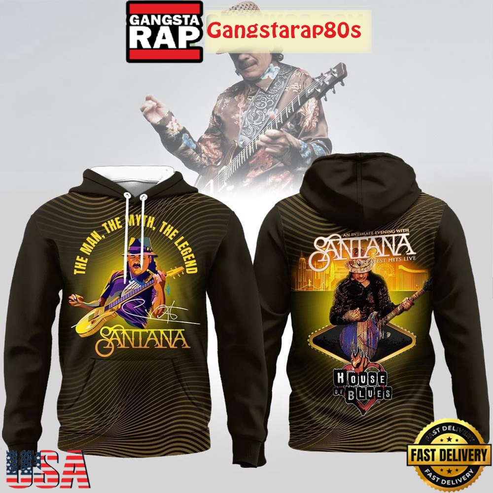 Santana House Of Blues Unisex T-Shirt Hoodie Or Zip-up Hoodie LN