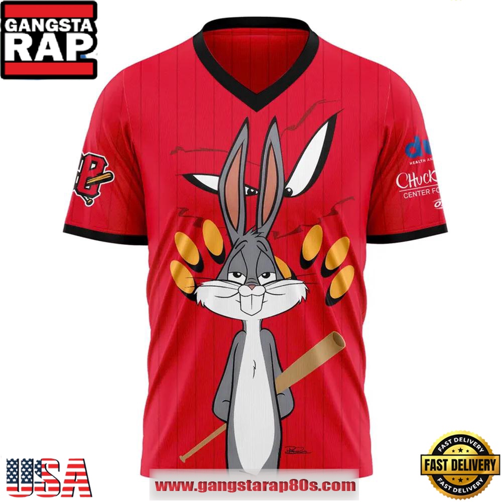 Schaumburg Boomers x Chuck Jones Looney Tunes Limited Edition Personalized Football Jersey LN - Image 2