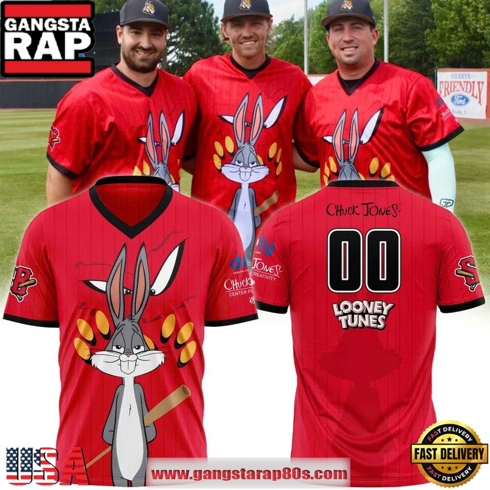 Schaumburg Boomers x Chuck Jones Looney Tunes Limited Edition Personalized Football Jersey LN