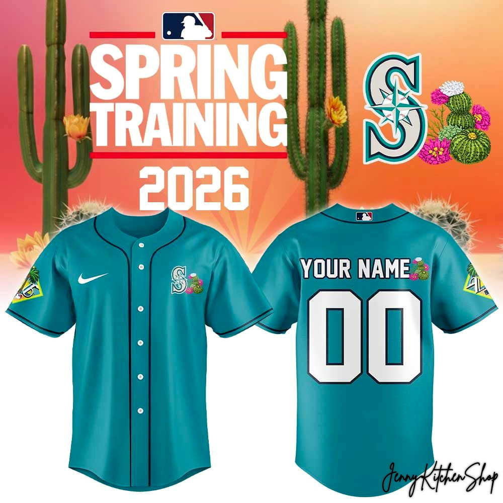 Seattle Mariners 2026 Spring Training Custom HFN Baseball Jersey - Image 2