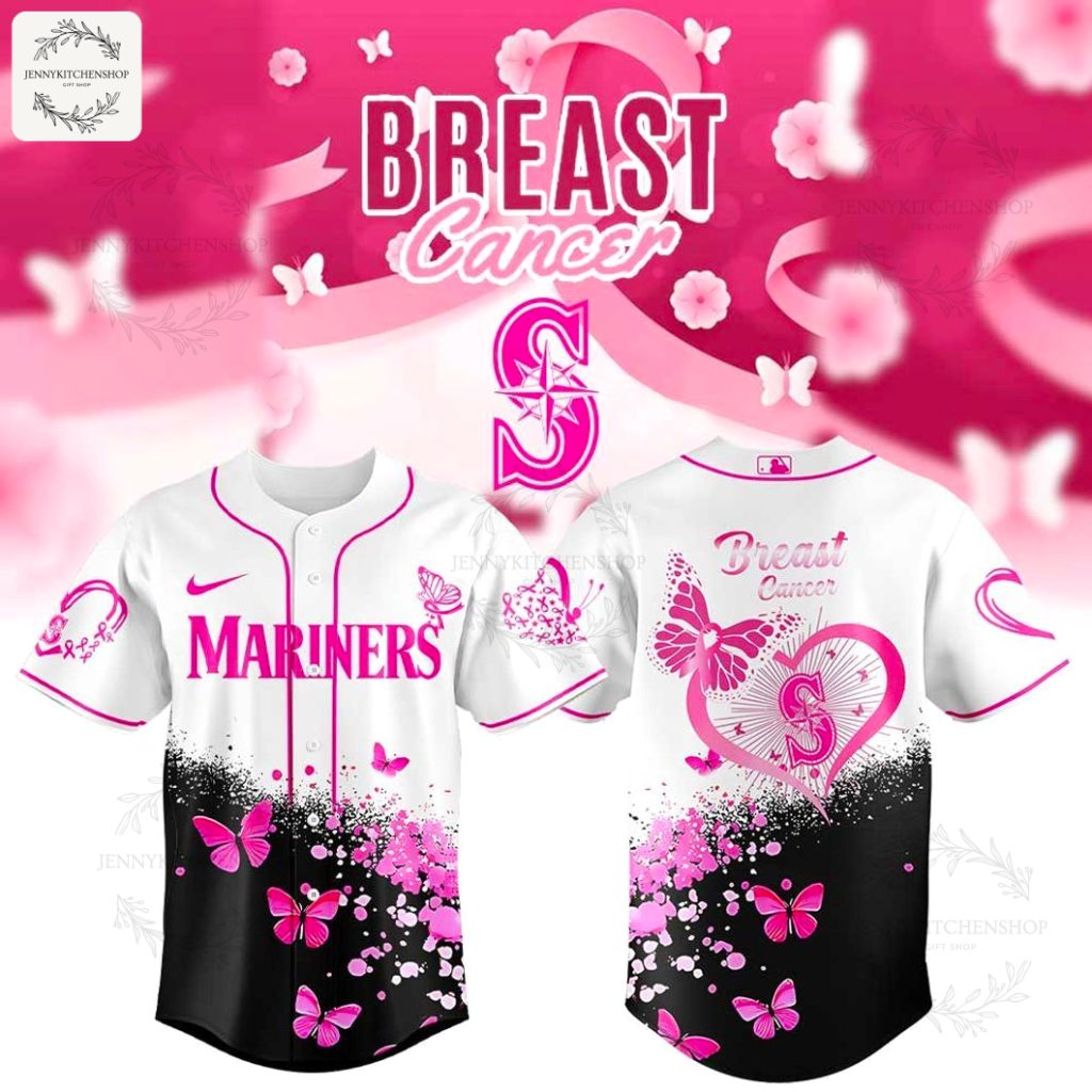 Seattle Mariners Breast Cancer Collection 2025 HFN Baseball Jersey