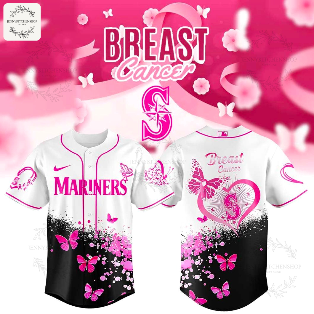Seattle Mariners Breast Cancer Collection 2025 HFN Baseball Jersey