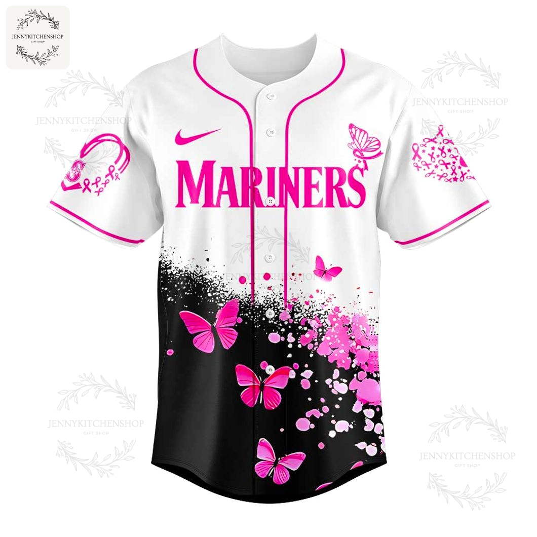 Seattle Mariners Breast Cancer Collection 2025 HFN Baseball Jersey - Image 2