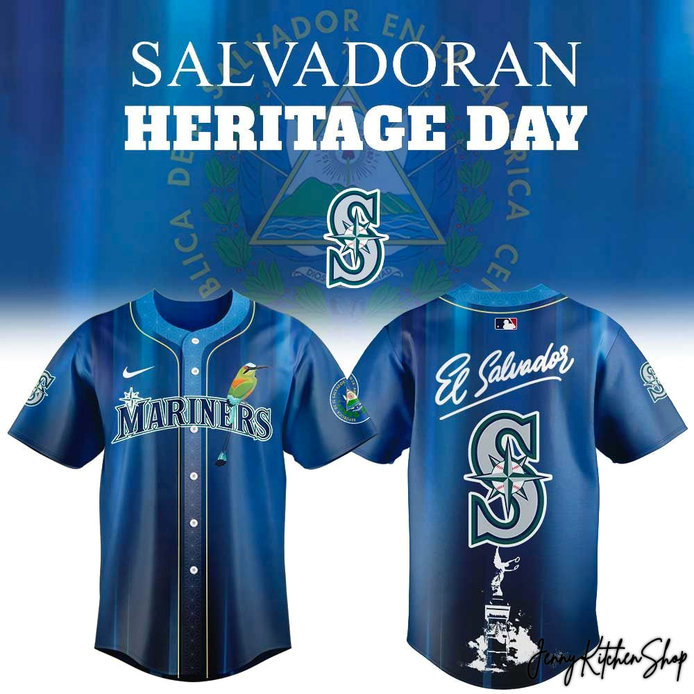 Seattle Mariners Salvadoran Heritage Day 2026 HFN Baseball Jersey