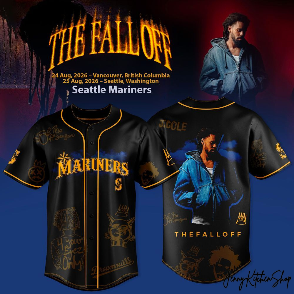 Seattle Mariners x The Fall Off J Cole World Tour 2026 HFN Baseball Jersey
