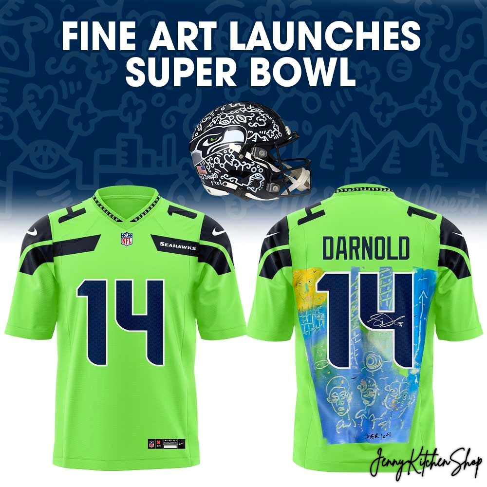 Seattle Seahawks Fine Art Launches 2026 Super Bowl HFN Football Jersey - Image 2