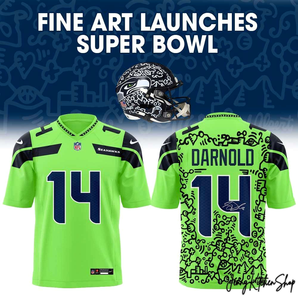 Seattle Seahawks Fine Art Launches 2026 Super Bowl HFN Football Jersey - Image 3