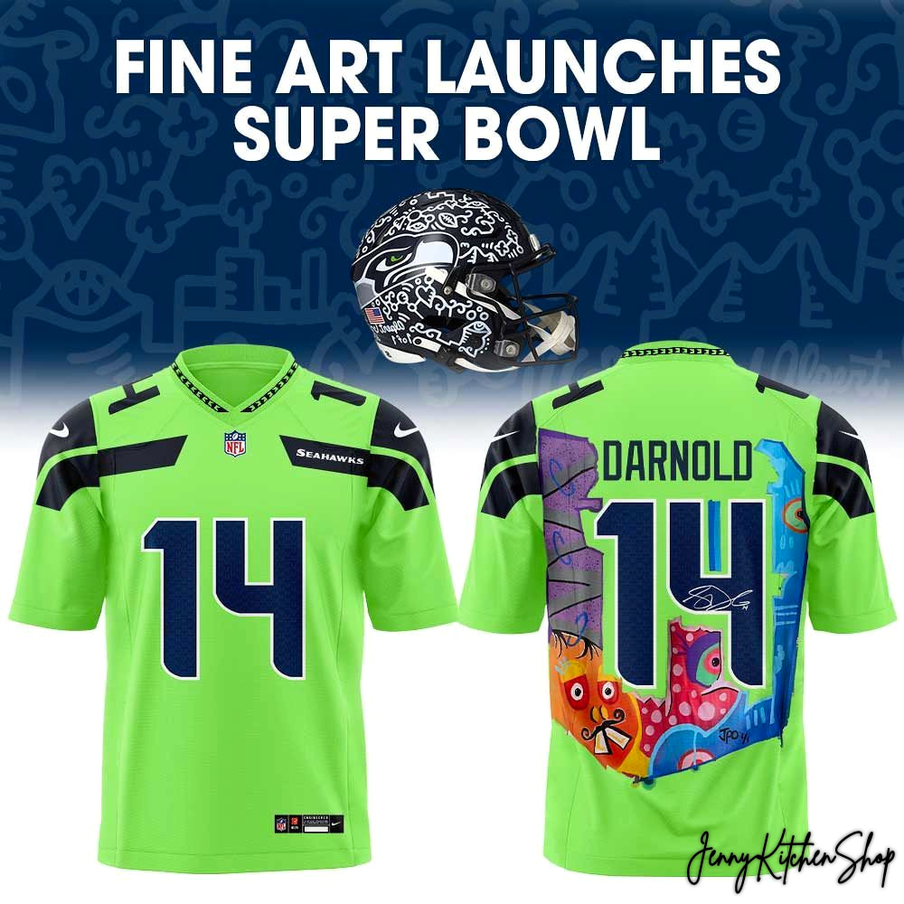 Seattle Seahawks Fine Art Launches 2026 Super Bowl HFN Football Jersey - Image 4