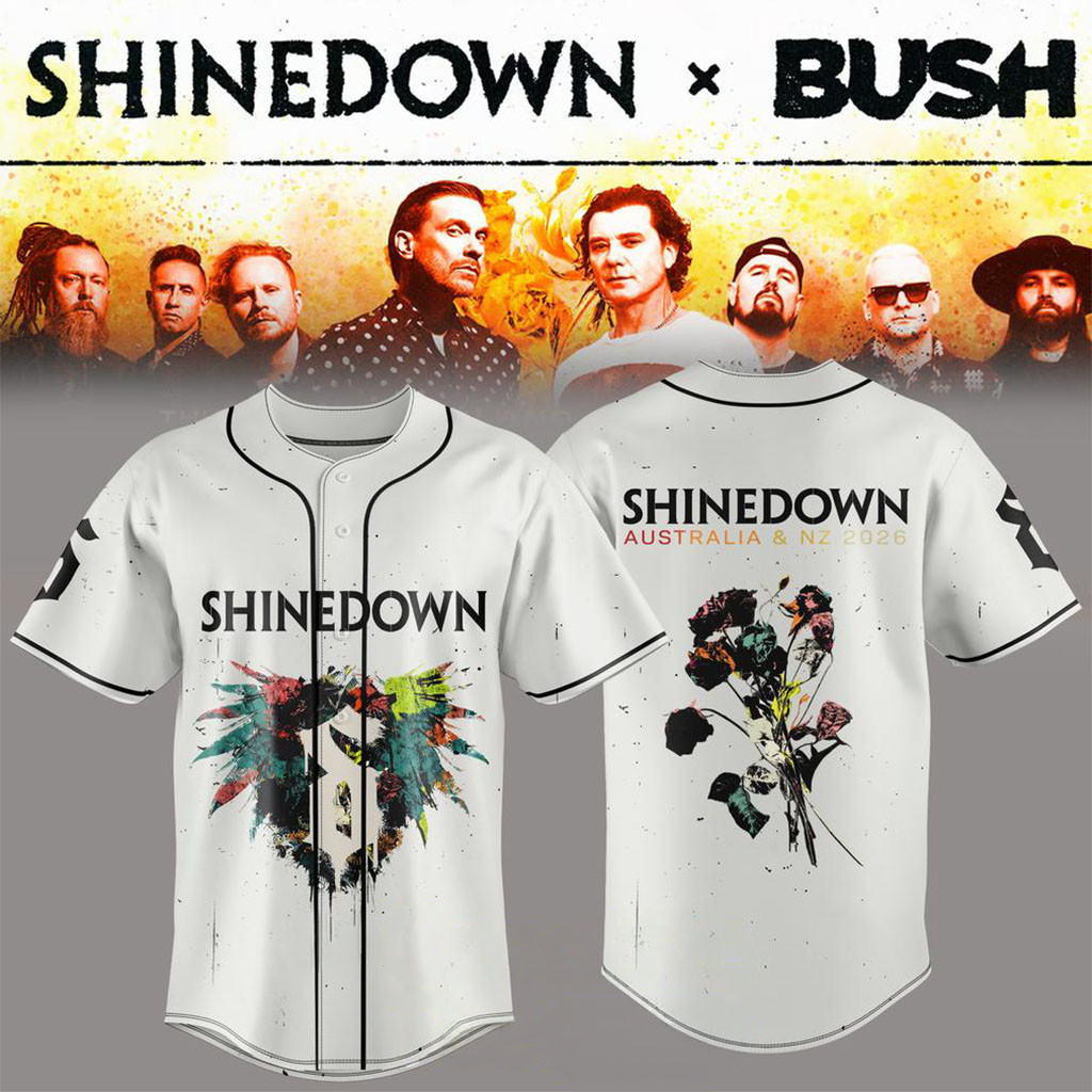 Shinedown Australian And NZ Tour 2026 Baseball Jersey HG Shinedown Merch Gift For Rock Band Fans