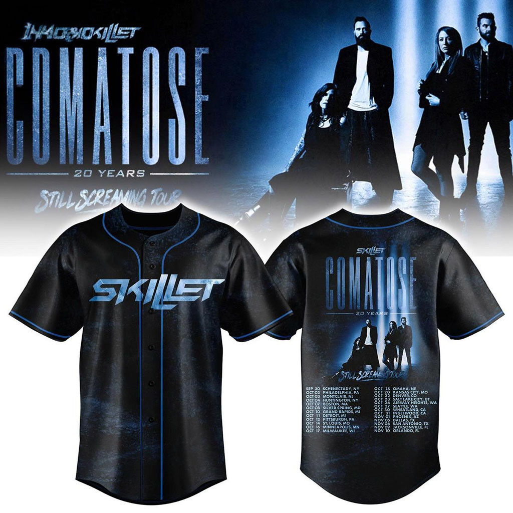 Skillet Comatose 20 Years Still Screaming Tour 2026 Baseball Jersey HG Skillet Merch Fan Gifts – Joyoce