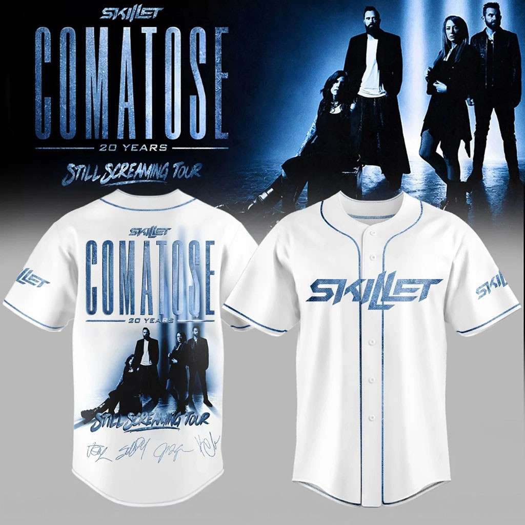 Skillet Comatose 20 Years Still Screaming Tour Baseball Jersey HG Skillet Merch Fans Gifts – Joyoce