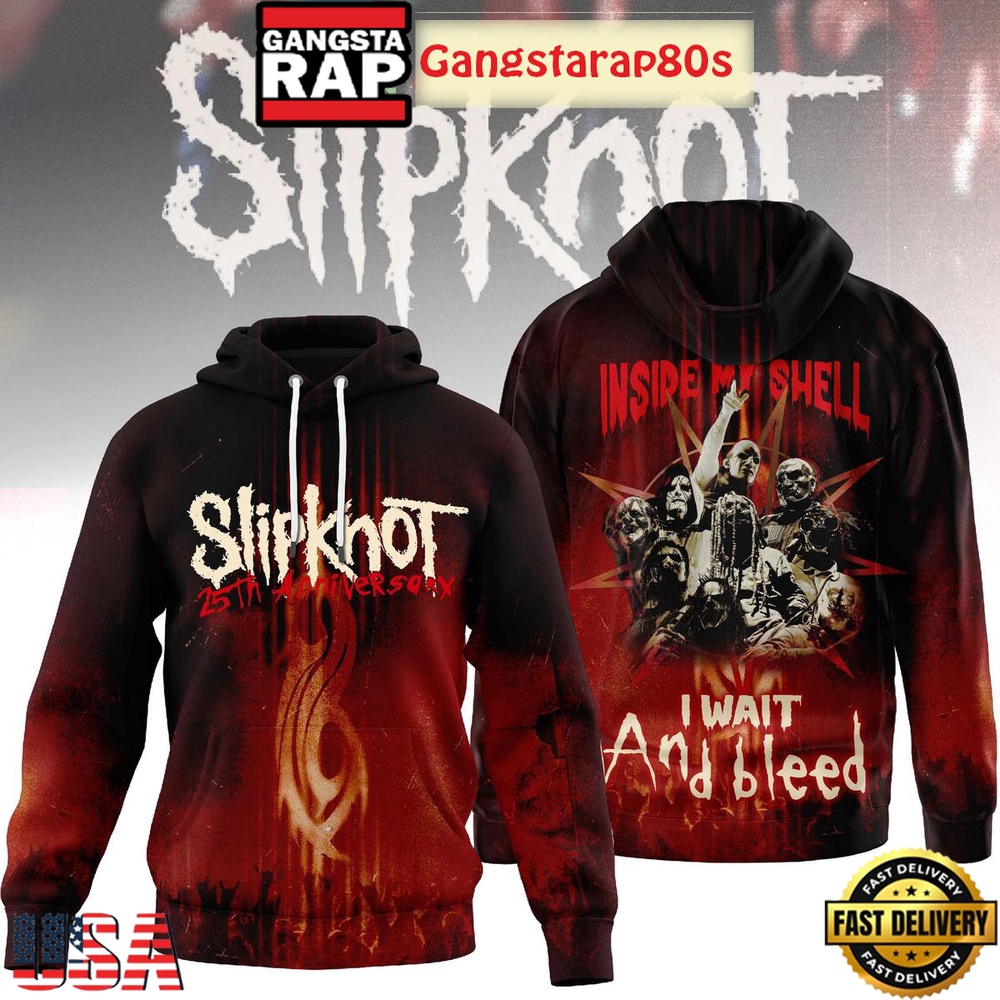 Slipknot Band 25th Anniversary Inside My Shell Unisex T-Shirt Hoodie Or Zip-up Hoodie LN