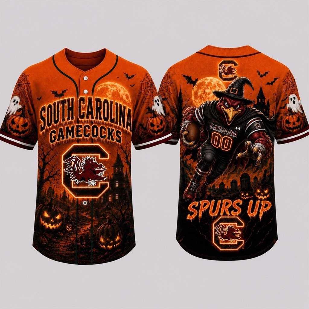 South Carolina Gamecocks 2026 Haunted Night Halloween Baseball Jersey HG Gamecocks Merch Fan Gifts