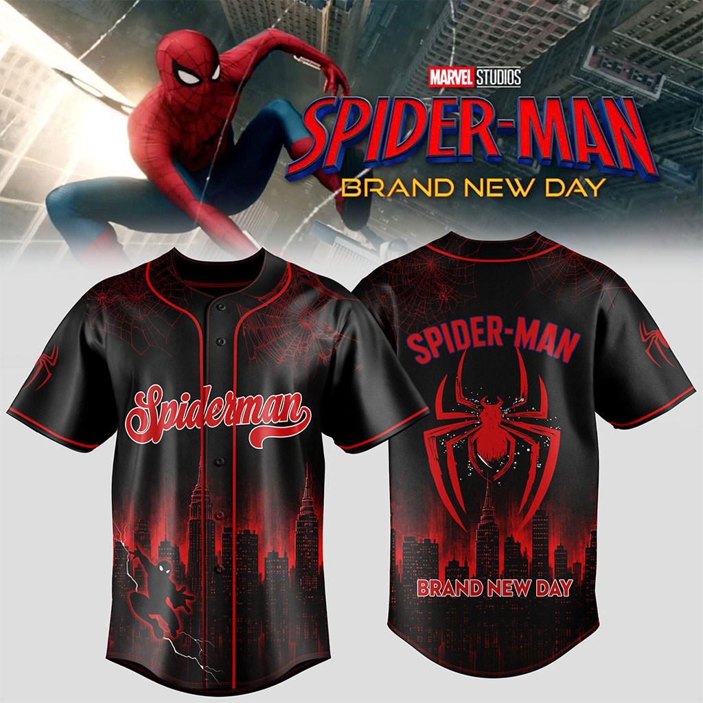 Spider-Man Brand New Day Baseball Jersey HG 2026 Spider-Man Merch Marvel Jersey Gift For Son