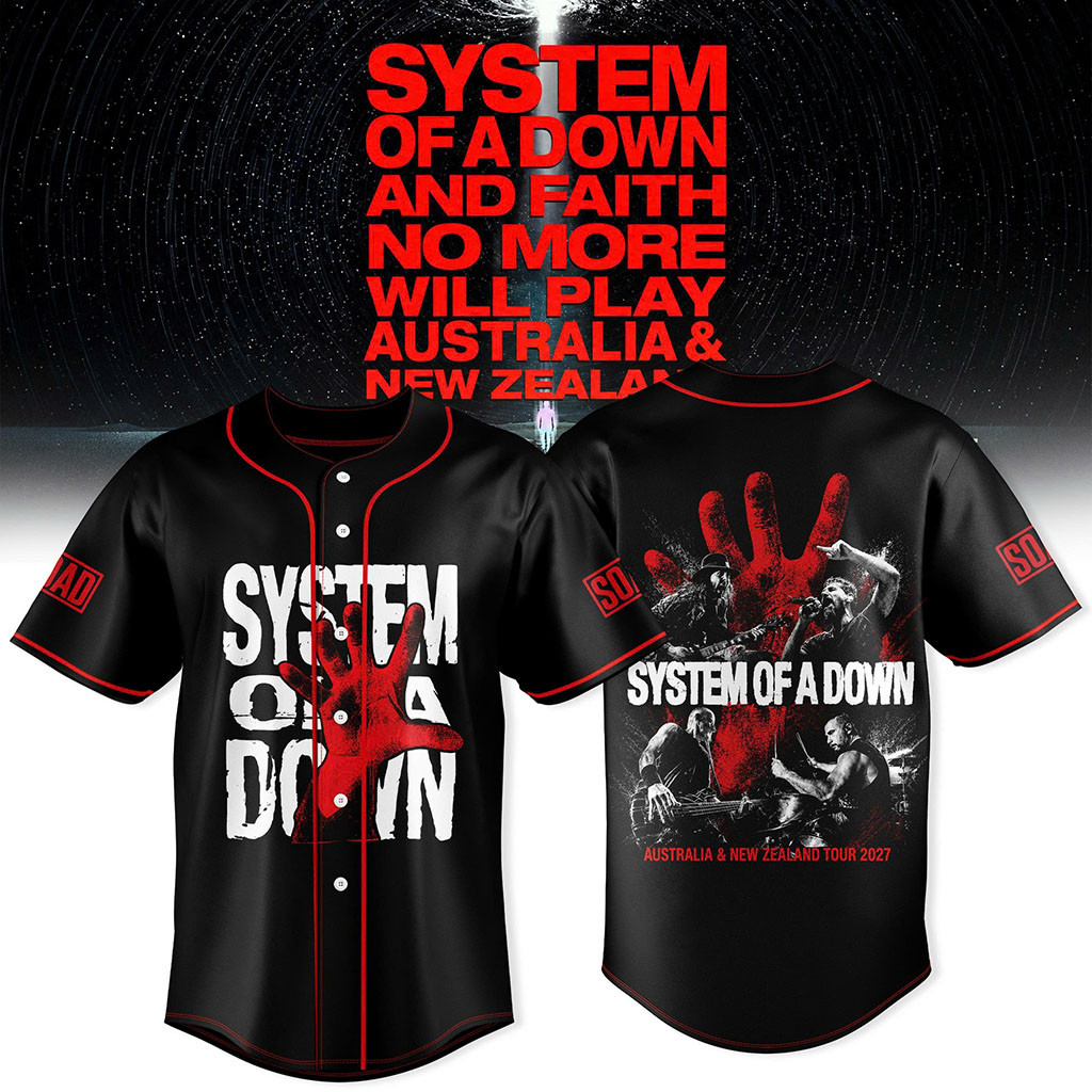 System Of A Down Australia & New Zealand Tour 2027 Baseball Jersey HG – Joyoce