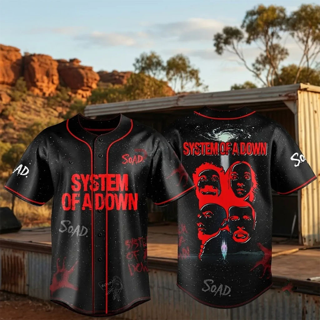 System Of A Down Faith No More Tour Black Baseball Jersey HG 2026 SOAD Merch Concert Outfits