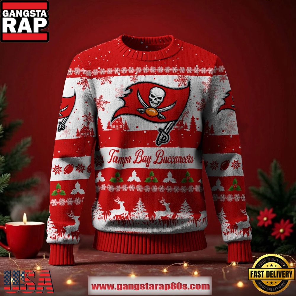 Tampa Bay Buccaneers NFL Holiday Spirit Ugly Christmas Sweater LN
