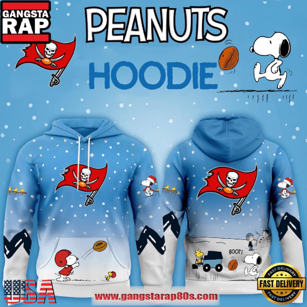 Tampa Bay Buccaneers NFL x Peanuts Christmas Unisex T-Shirt Hoodie Or Zip-up Hoodie LN