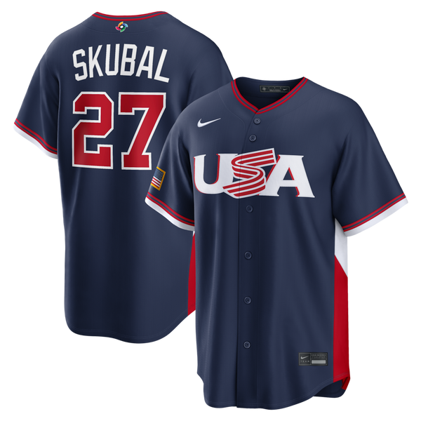 Tarik Skubal USA Baseball 2026 World Baseball Classic Road Stadium HFN Baseball Jersey