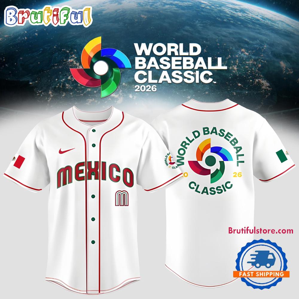 Team Mexico 2026 World Baseball Classic Special Edition Green White Shirt HFN Baseball Jersey