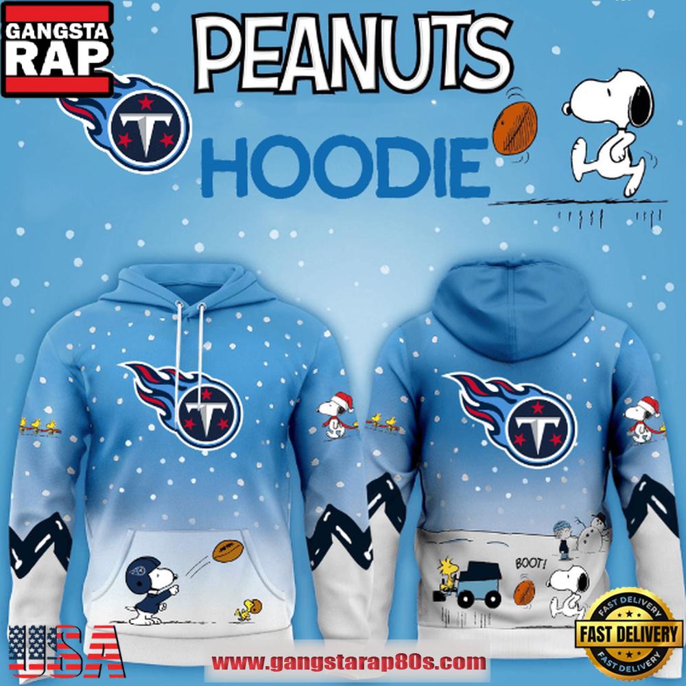 Tennessee Titans NFL x Peanuts Christmas Unisex T-Shirt Hoodie Or Zip-up Hoodie LN