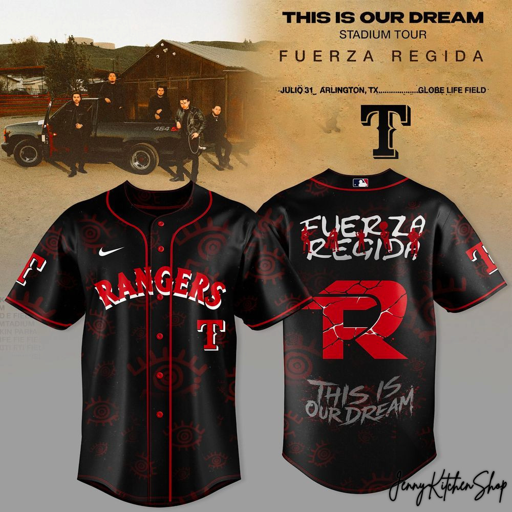 Texas Rangers x Fuerza Regida This Is Our Dream Stadium Tour 2026 HFN Baseball Jersey