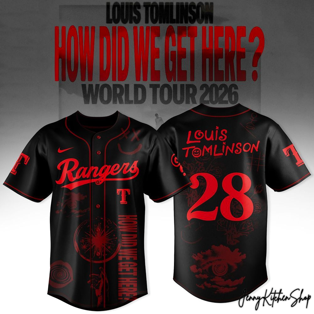 Texas Rangers x Louis Tomlinson How Did We Get Here Tour 2026 HFN Baseball Jersey