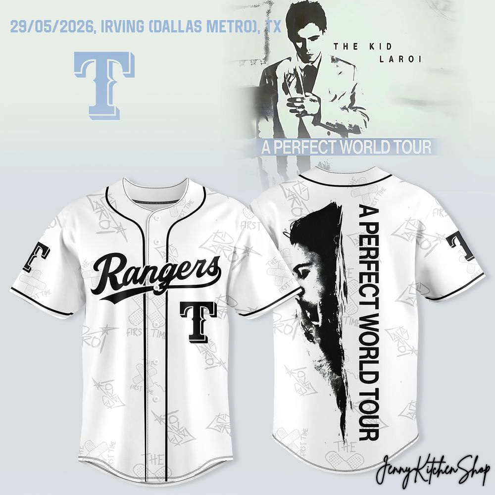 Texas Rangers x The Kid Laroi 2026 A Perfect World Tour HFN Baseball Jersey