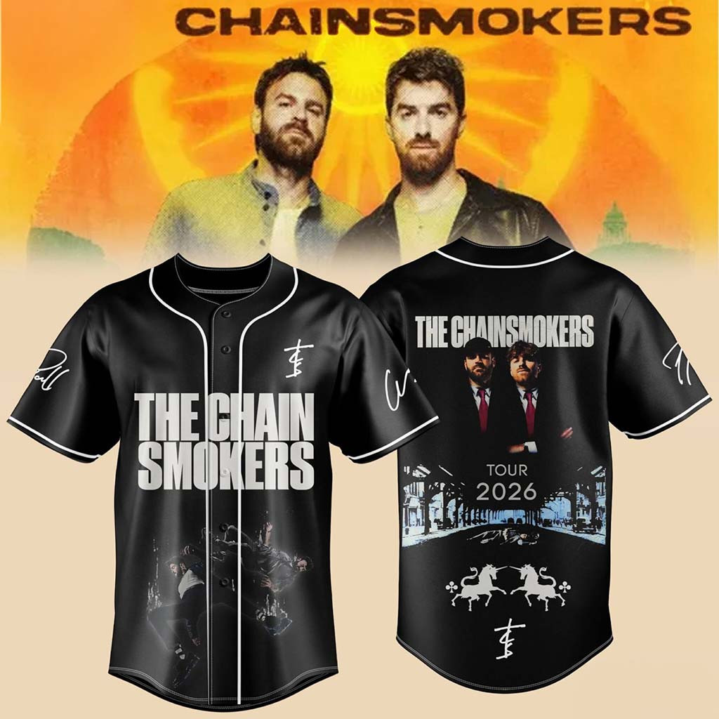 The Chainsmokers Tour 2026 Baseball Jersey HG The Chainsmokers Merch Gift For EDM Fans