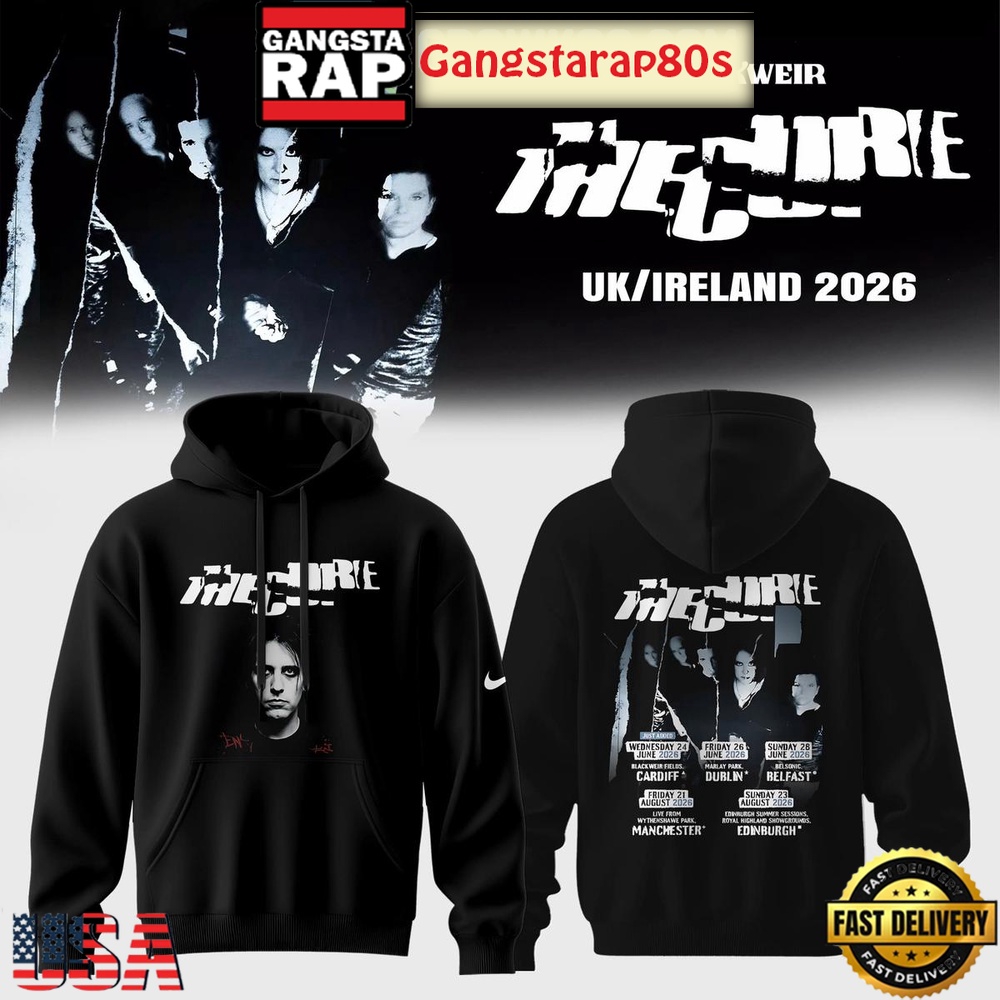 The Cure UK & Ireland Summer 2026 Unisex T-Shirt Hoodie Or Zip-up Hoodie LN