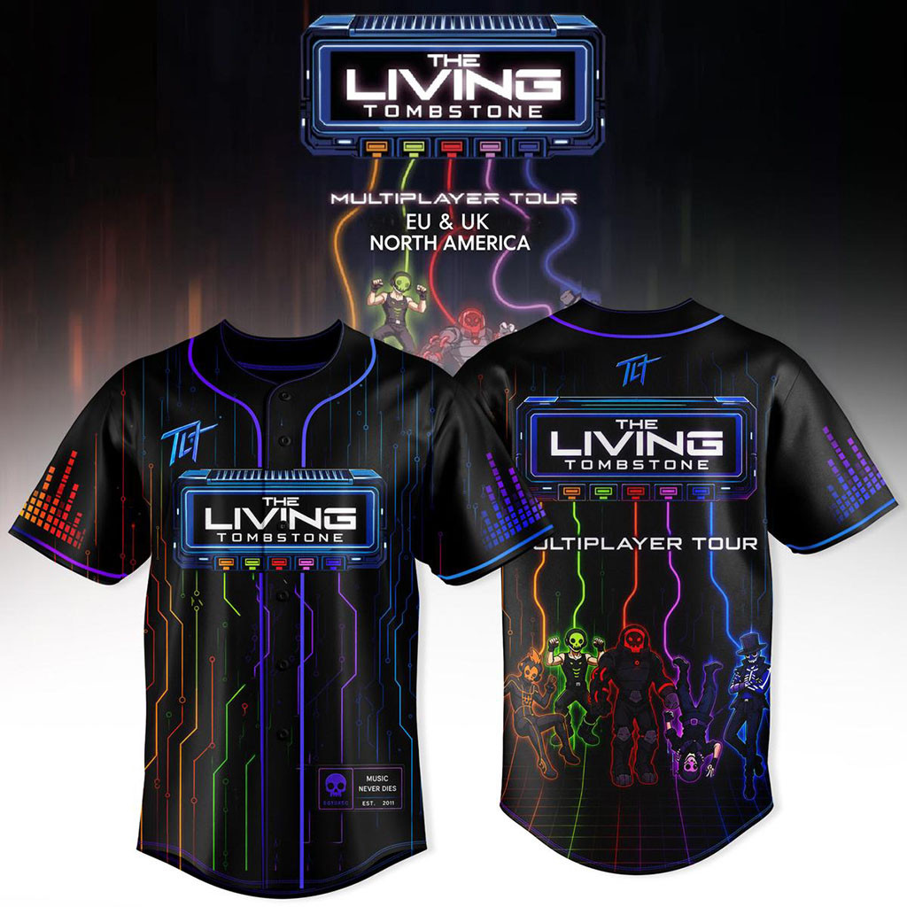 The Living Tombstone Multiplayer Tour 2026 Baseball Jersey HG The Living Tombstone Merch EDM Gifts – Joyoce
