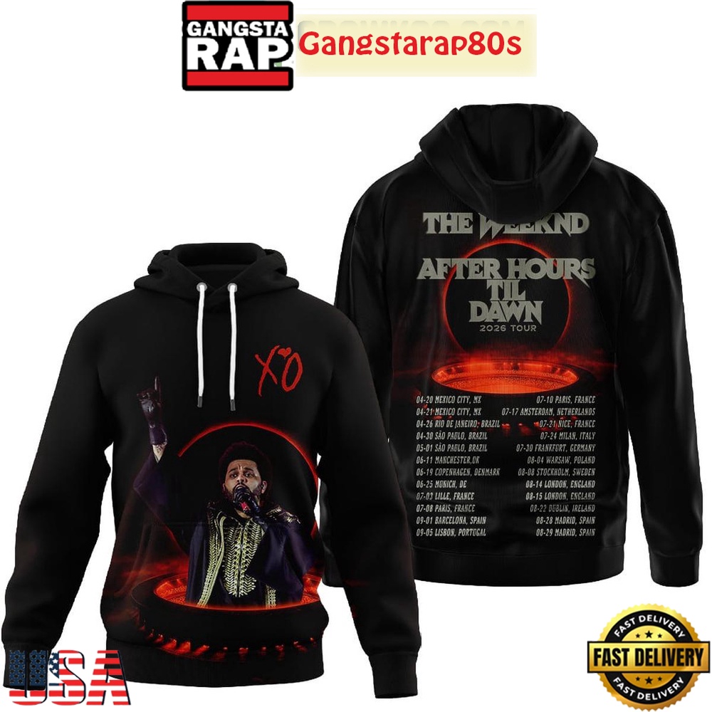 The Weeknd After Hours Til Dawn 2026 Tour Unisex T-Shirt Hoodie Or Zip-up Hoodie LN