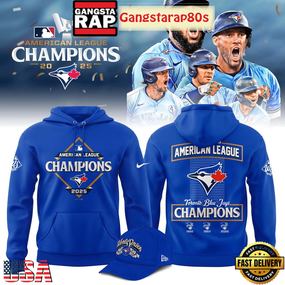 Toronto Blue Jays 2025 American League Champions Unisex T-Shirt Hoodie Or Zip-up Hoodie LN