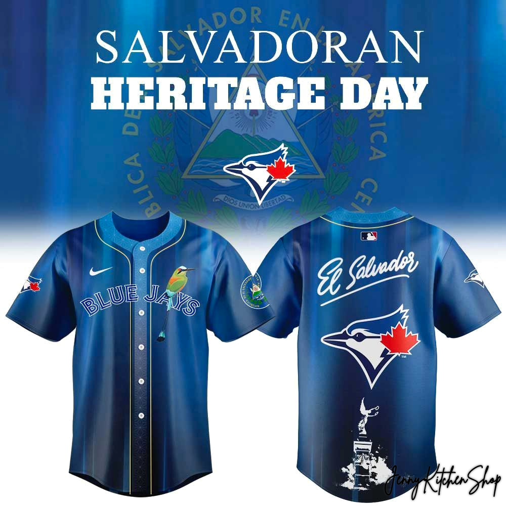 Toronto Blue Jays Salvadoran Heritage Day 2026 HFN Baseball Jersey