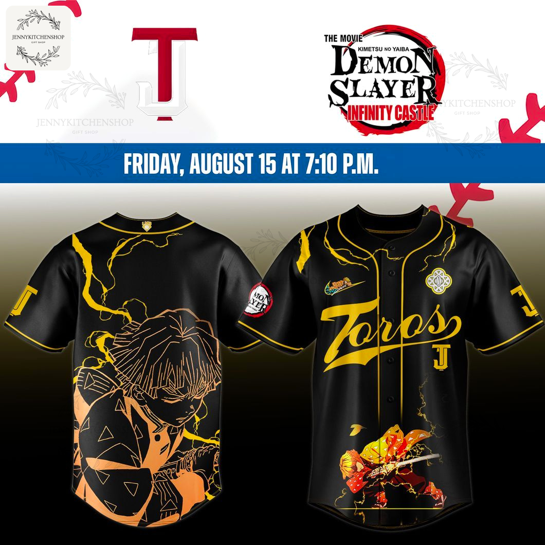 Toros de Tijuana x Demon Slayer Agatsuma Zenitsu HFN Baseball Jersey