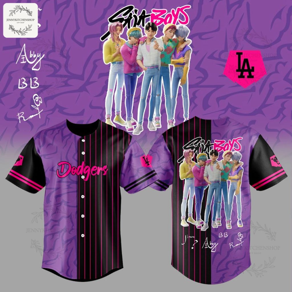 Trending KPop Dodgers Saja Boys HFN Baseball Jersey – Be a Trendsetter! Express Your Fandom.