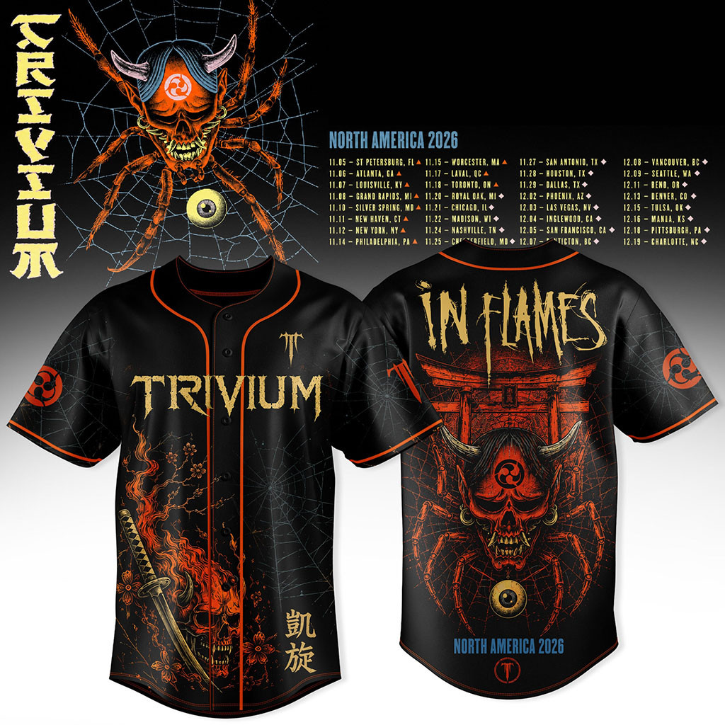 Trivium North America Tour 2026 Baseball Jersey HG Trivium Merch Music Related Gifts For Guys – Joyoce