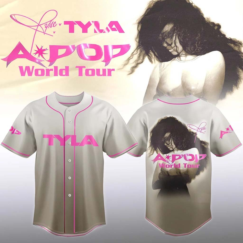 Tyla Apop World Tour Baseball Jersey HG Tyla Merch Gifts For Music Lovers