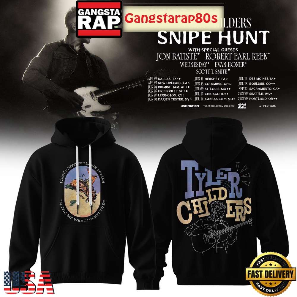 Tyler Childers 2026 Tour Snipe Hunt  T-Shirt Hoodie Or Zip-up Hoodie LN