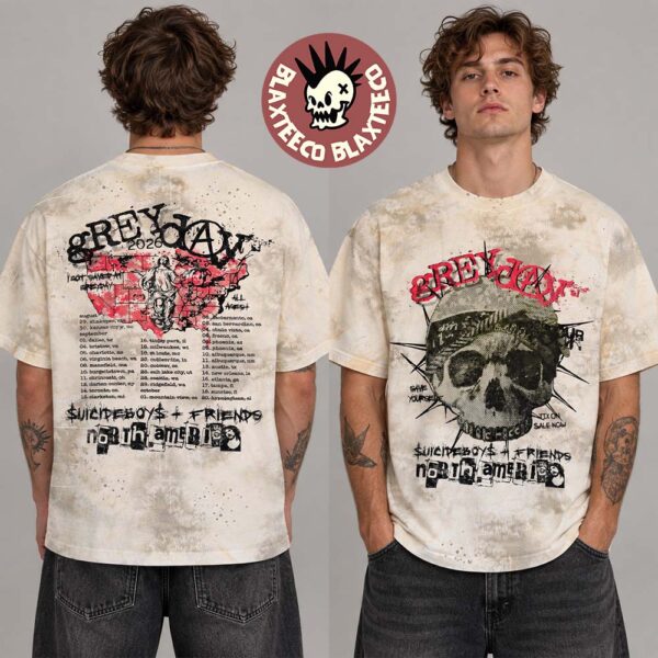 $uicideboy$ Greyday 2026 Tour Merch Skull Tie Dye T-Shirt HG