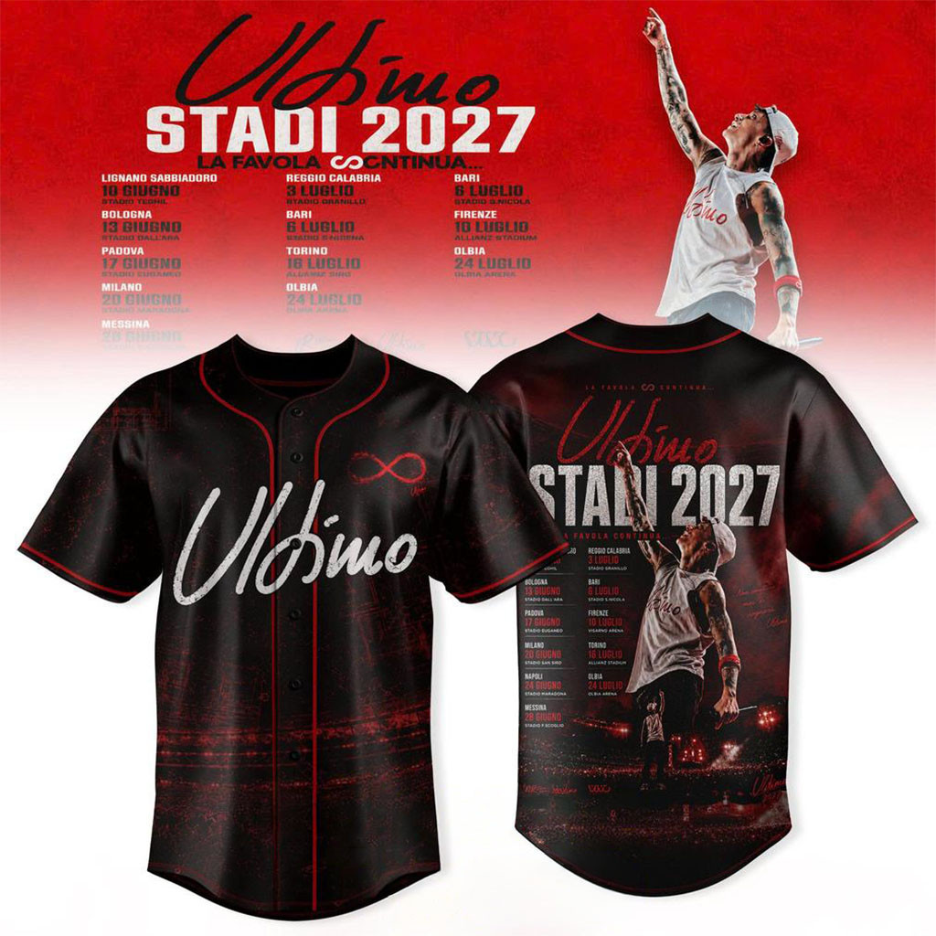Ultimo Stadi 2027 Baseball Jersey HG Ultimo Merch Music Related Gifts For Guys