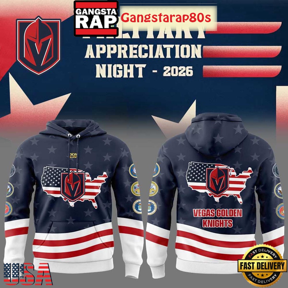 Vegas Golden Knights Military Appreciation 2026 Unisex T-Shirt Hoodie Or Zip-up Hoodie LN