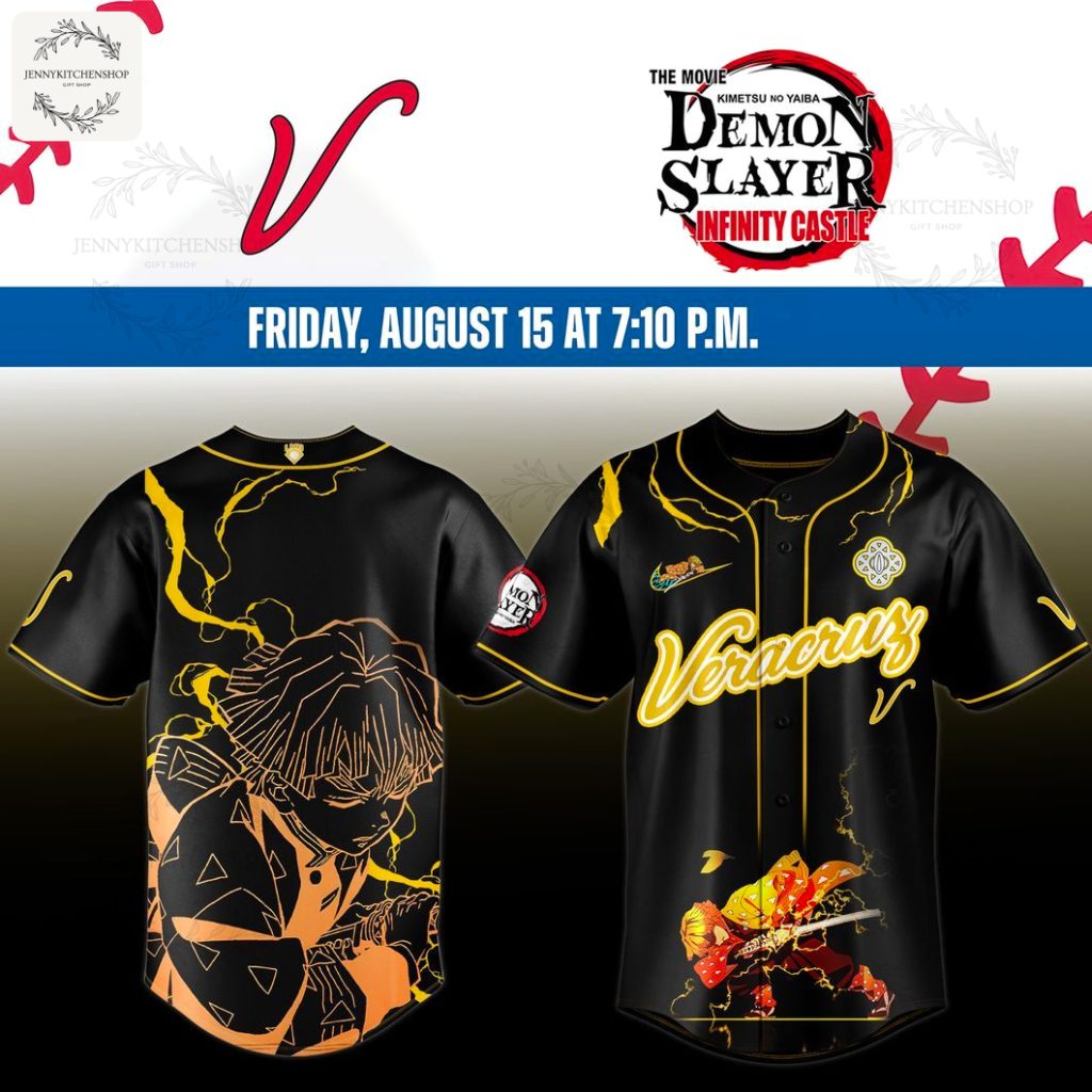 Veracruz x Demon Slayer Agatsuma Zenitsu HFN Baseball Jersey