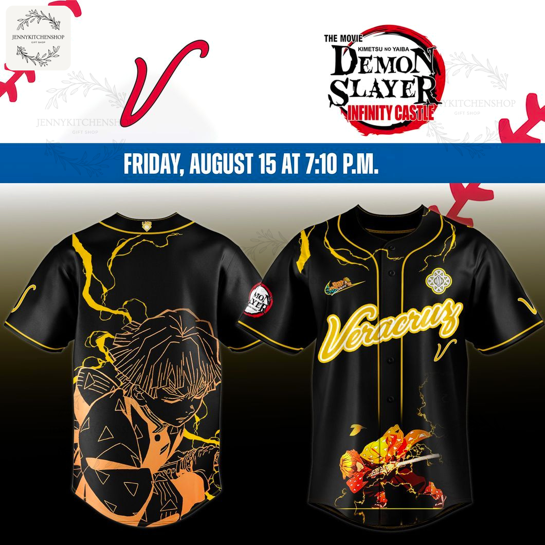 Veracruz x Demon Slayer Agatsuma Zenitsu HFN Baseball Jersey