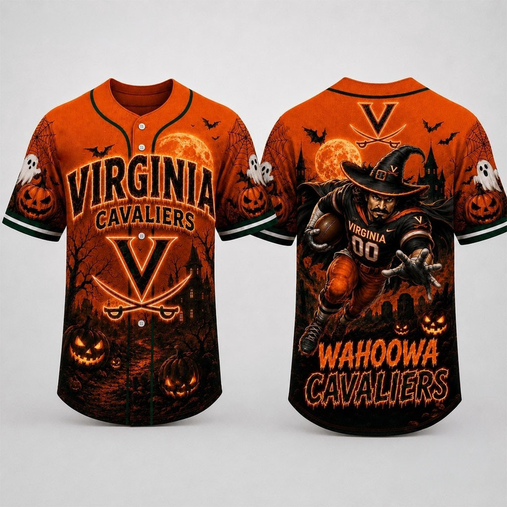 Virginia Cavaliers 2026 Haunted Night Halloween Baseball Jersey HG Virginia Cavaliers Merch