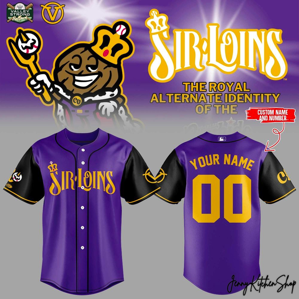 Visalia Rawhide Central Valley Sir Loins 2026 HFN Baseball Jersey