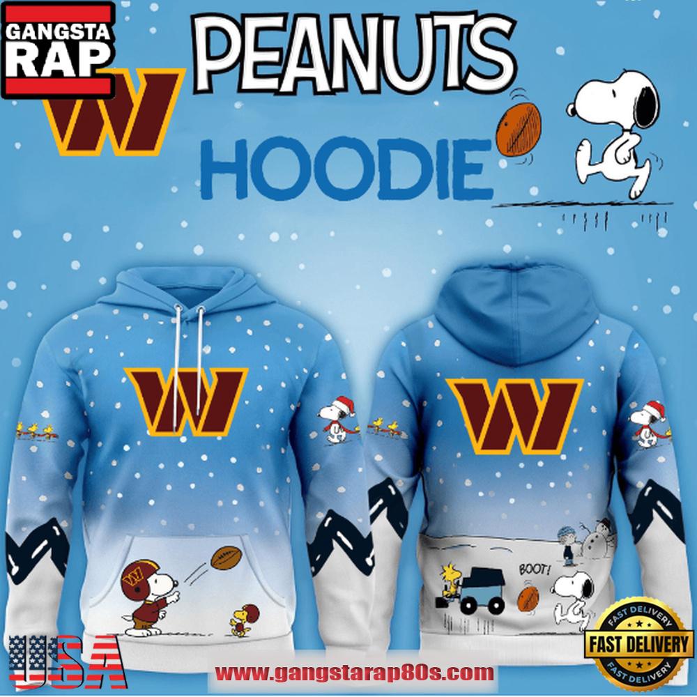Washington Commanders NFL x Peanuts Christmas Unisex T-Shirt Hoodie Or Zip-up Hoodie LN