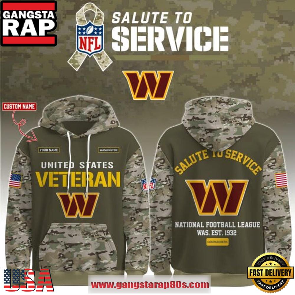 Washington Commandersn NFL Veteran Birthday 2025 Custom Name Unisex T-Shirt Hoodie Or Zip-up Hoodie LN