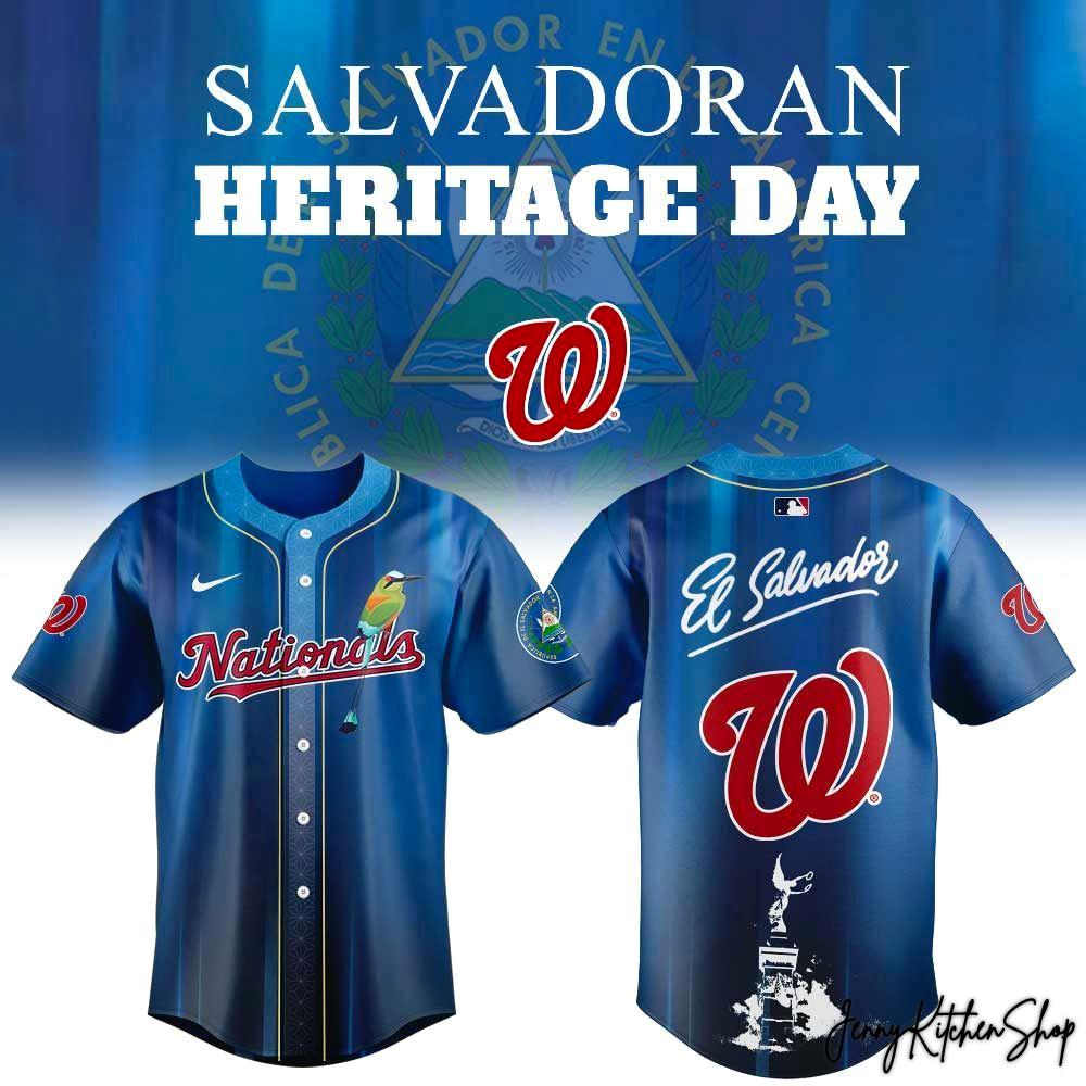 Washington Nationals Salvadoran Heritage Day 2026 HFN Baseball Jersey